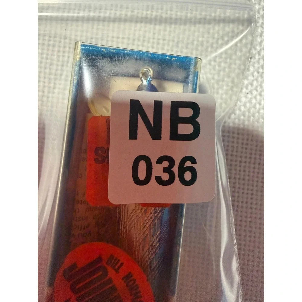 VTG Bill Norman Jointed Minnow Reb2 Fishing Lure Blue Silver Prism Finish Box